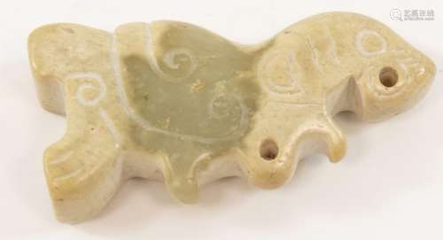 Art et objets d'Asie - Pendentif en jade vert savonneux ...