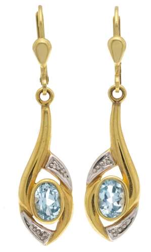 Blue topaz earrings GG/WG 333/
