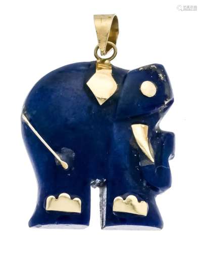Lapis lazuli pendant elephant