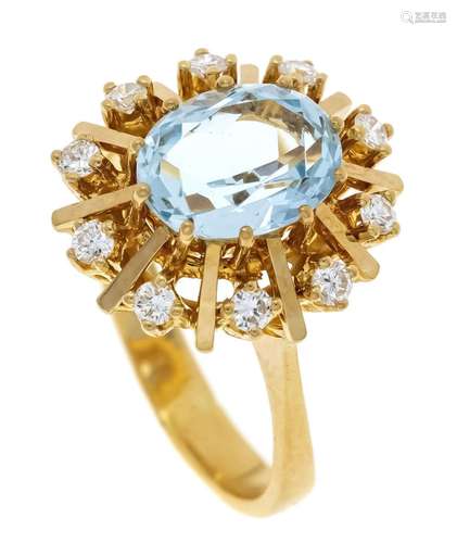 Aquamarine diamond ring GG 750