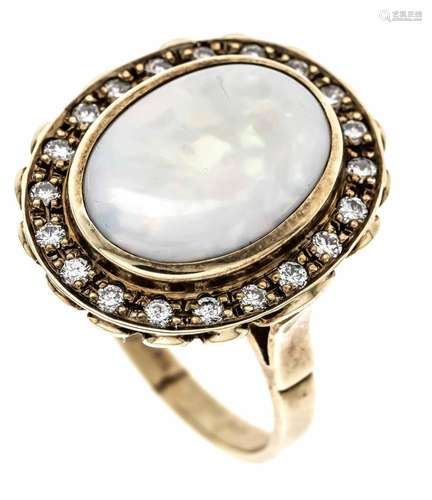 Opal-cut diamond ring GG 585/0