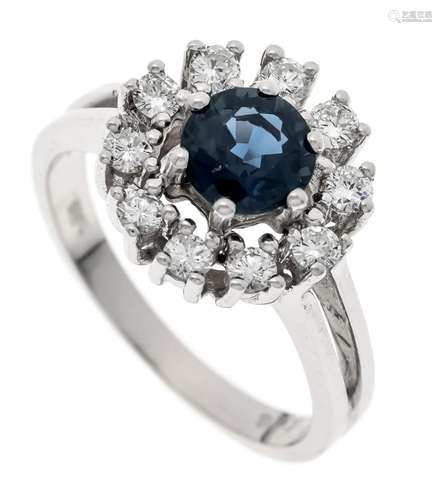 Sapphire diamond ring WG 585/0