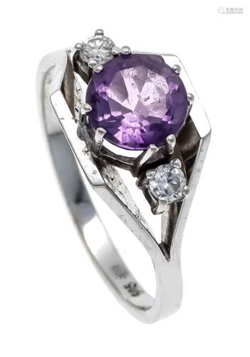 Amethyst diamond ring WG 585/0