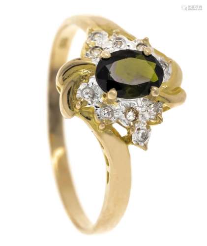 Tourmaline diamond ring GG/WG