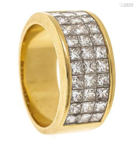 Prinzess diamond ring GG 750/0