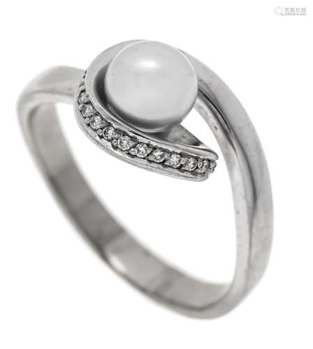 Pearl-cut diamond ring WG 585/