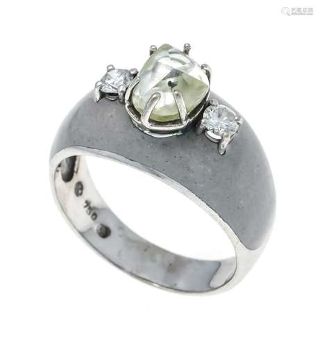 Rough diamond enamel ring WG 7