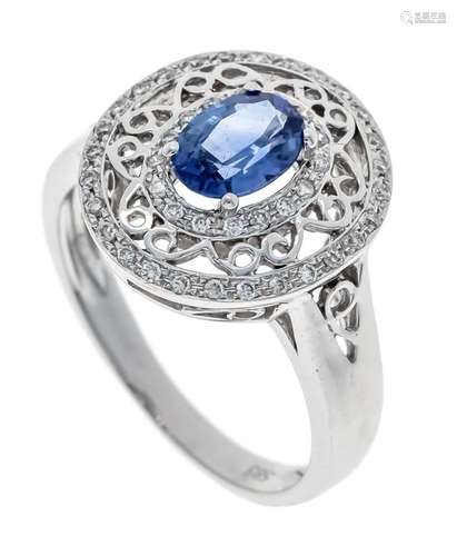 Sapphire diamond ring WG 585/0