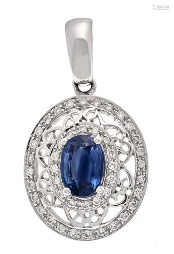 Sapphire diamond pendant WG 58