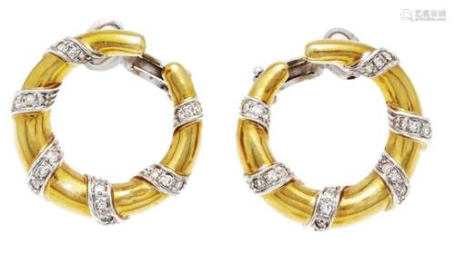 Diamond clip earrings GG/WG 75