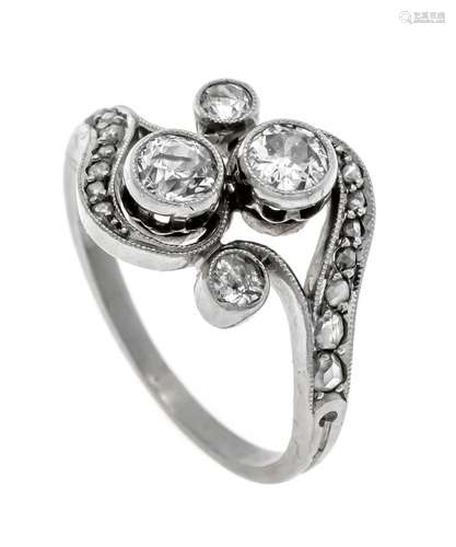 Art Nouveau old cut diamond ri