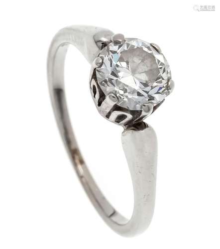 Old cut diamond ring WG 750/00