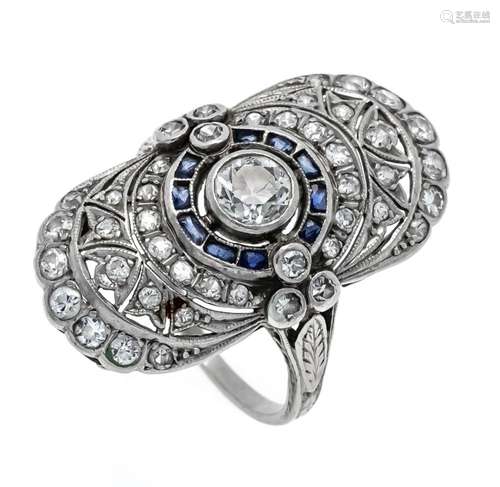 Art Deco ring platinum unstamp