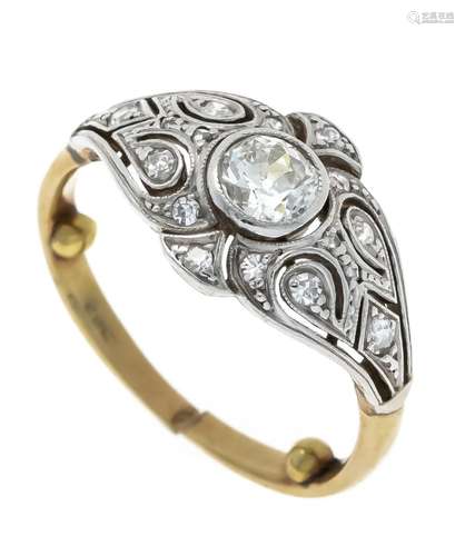 Art Deco ring GG/WG 585/000 wi