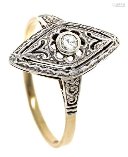 Art deco ring GG/WG 585/000 wi