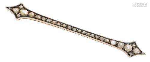 Diamond rose stick pin RG/WG a