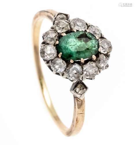 Emerald old-cut diamond ring G