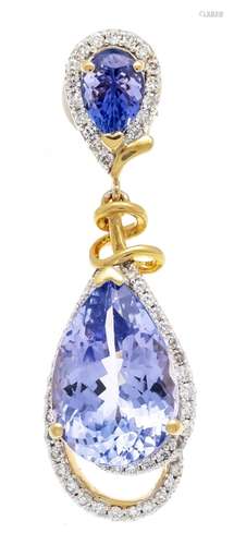 Tanzanite diamond pendant GG 7