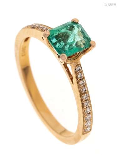 Emerald diamond ring GG 750/00