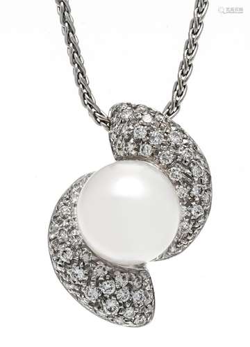 Pearl-cut diamond pendant WG 7