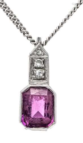 Ruby-brilliant pendant WG 750/