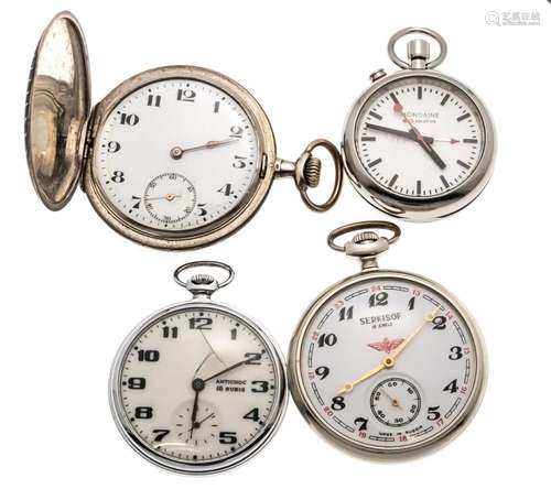 Convolute 4 pocket watches, Mo