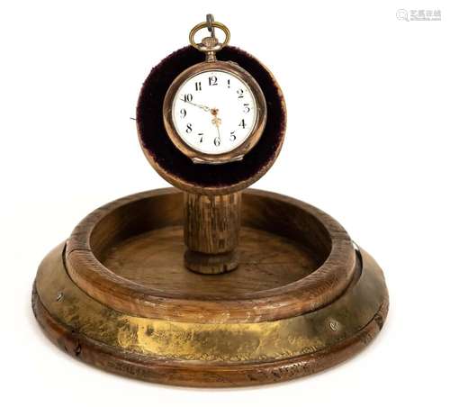 Pocket watch stand with wooden