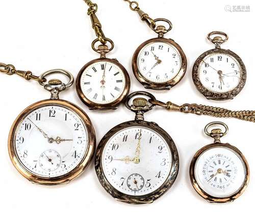 Convolute 6 pocket watches wit