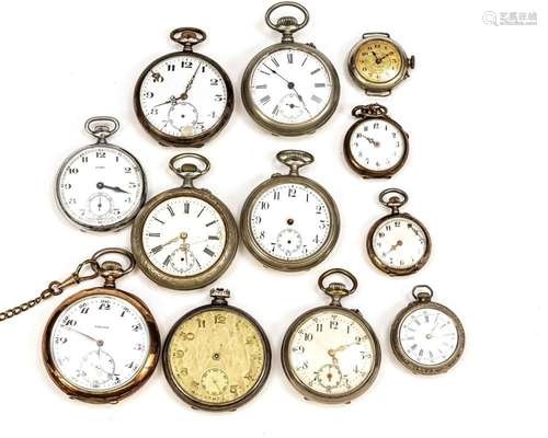 Convolute of 12 pocket watches