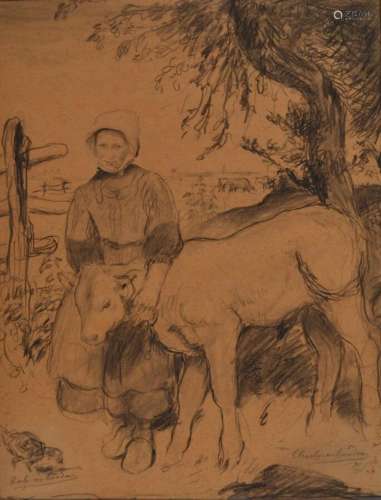 Charles MILCENDEAU (1872-1919)
La gardienne de vaches, 1898