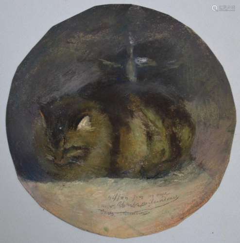 Charles MILCENDEAU (1872-1919)
Chiffon le chat
Pastel en ton...