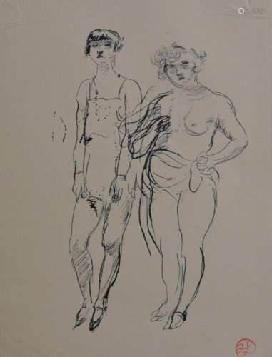 Jean LAUNOIS (1898-1942)
Deux prostituées
Encre avec cachet ...