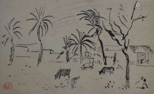Jean LAUNOIS (1898-1942)
Paysage en Algérie
Encre sur calque...