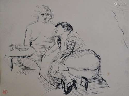 Jean LAUNOIS (1898-1942)
L'homme et la prostituée, 
L...