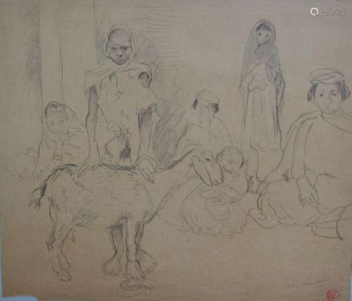 Jean LAUNOIS (1898-1942)
Algérie, enfants à la chèvre, 1920-...