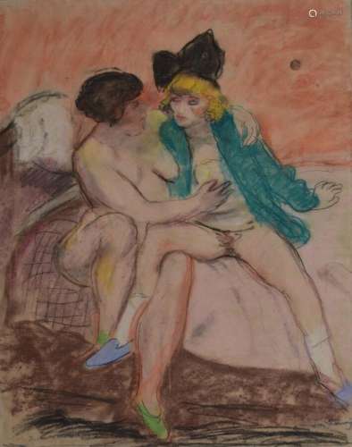 Jean LAUNOIS (1898-1942)
Les deux prostituées
Pastel signé e...