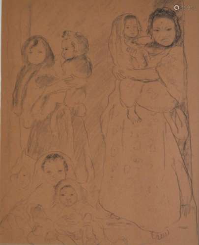 Jean LAUNOIS (1898-1942)
Algérie, mères et enfants, 1921