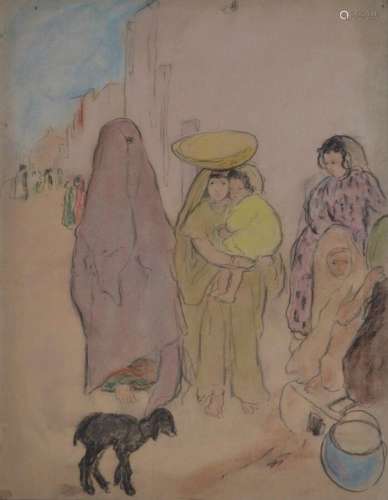Jean LAUNOIS (1898-1942)
Algérie, scène de rue
Dessin et pas...