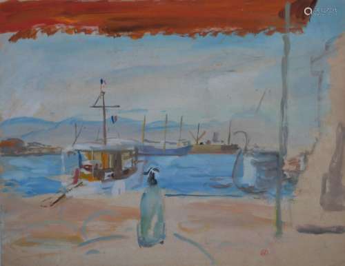 Jean LAUNOIS (1898-1942)
Le port, probablement Alger la blan...