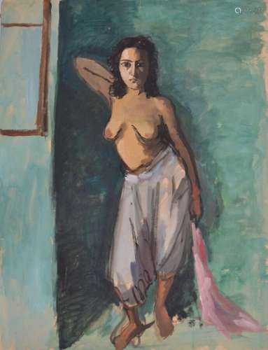 Jean LAUNOIS (1898-1942)
Algérienne seins nus
Gouache et aqu...