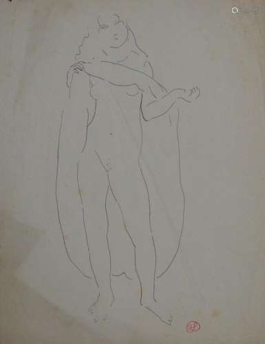 Jean LAUNOIS (1898-1942)
Jeune femme se dénudant
Encre avec ...