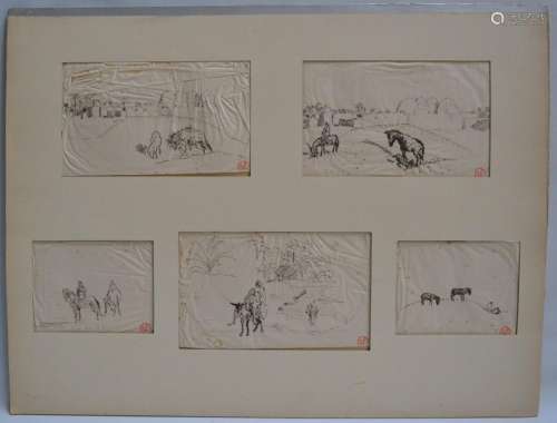 Jean LAUNOIS (1898-1942)
Les mules
Cinq encres avec chacune ...