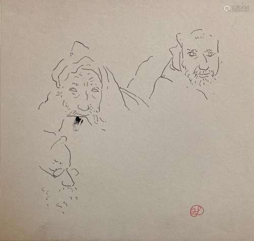 Jean LAUNOIS (1898-1942)
Trois visages algériens
Encre avec ...