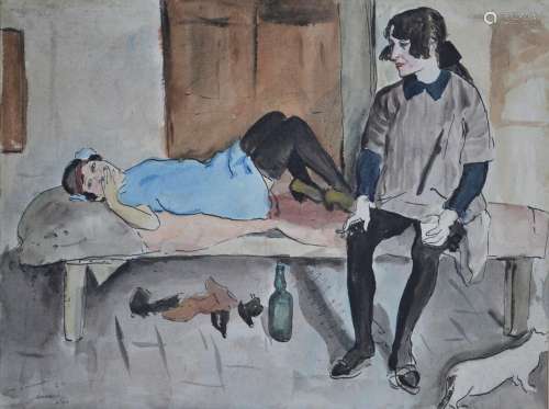 Jean LAUNOIS (1898-1942)
Alger, les deux prostituées au chat...