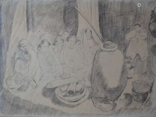 Jean LAUNOIS (1898-1942)
Algérie, scène d'intérieur, 192...
