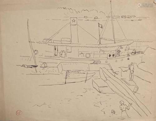 Jean LAUNOIS (1898-1942)
Animation portuaire, probablement e...