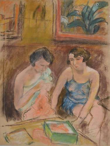 Jean LAUNOIS (1898-1942)
Deux femmes cousant, circa 1928