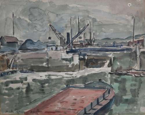 André FRAYE (1888-1963)
Honfleur, le port
Aquarelle signée e...
