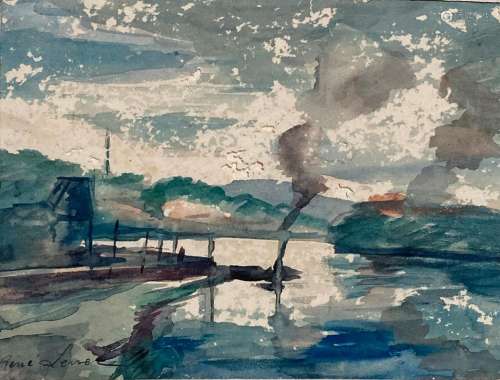 René LEVREL (1900-1981)
Paysage à la rivière
Aquarelle signé...
