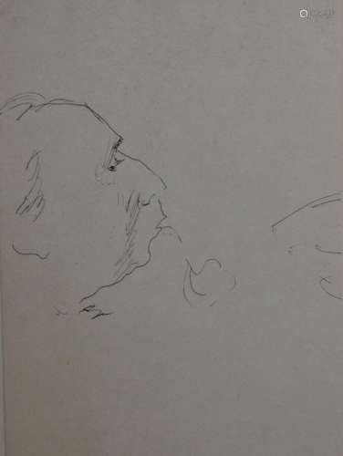 attribué à Jean LAUNOIS (1898-1942)
Portrait d'homme fum...